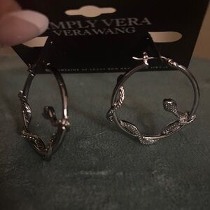 Simply Vera Vera Wang Twisted Silver Earrings
